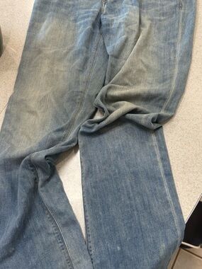 Express Women's Straight Jeans — Light Blue Washed Denim